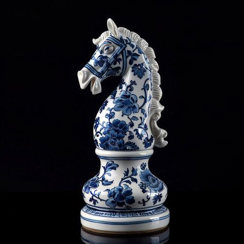 Delft Blue Chess Knight