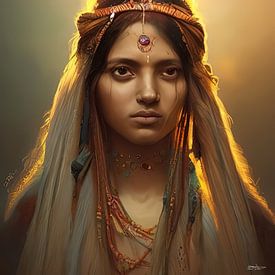 Indisches Mädchen von Gelissen Artworks