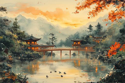 schilderachtige kunst japan