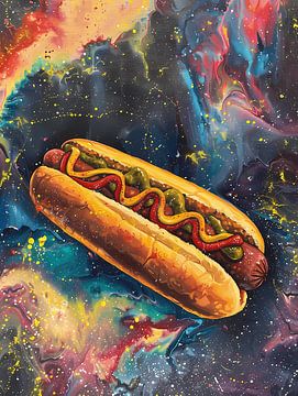 Hotdog in de ruimte van herculeng