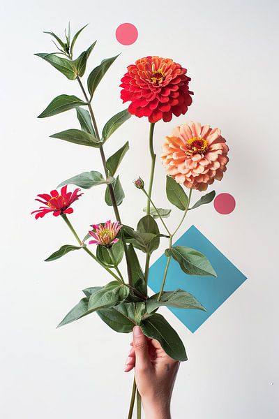 Zinnien von Poster Art Shop