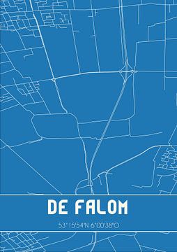 Blueprint | Carte | De Falom (Fryslan) sur Rezona