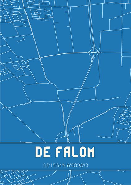 Blueprint | Map | De Falom (Fryslan) by Prints of Place