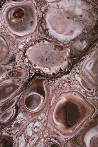 Retro: Vloeibare kleuren: Ronde cellen in bruintinten