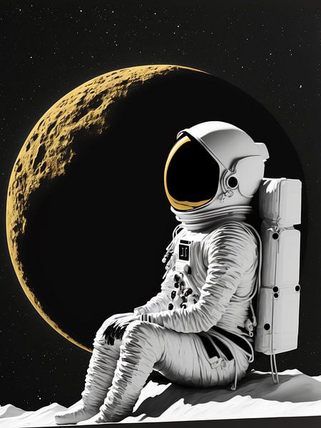 Astronaut in space by haroulita