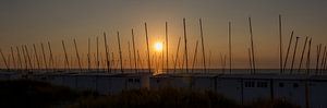 Zonsondergang aan zee
