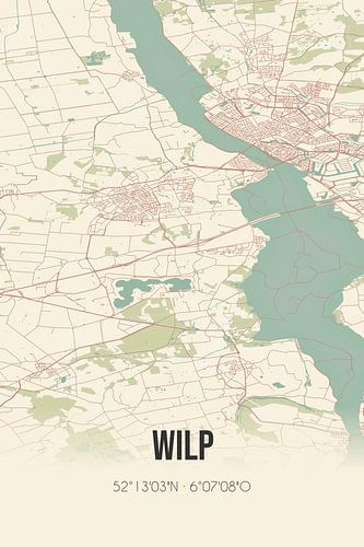 Vintage landkaart van Wilp (Gelderland)