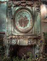 Burnt old fireplace