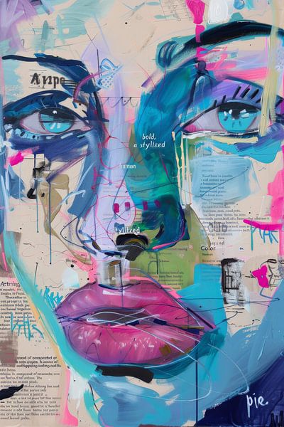 Bunte Ausdruckskraft in Farbe von Poster Art Shop