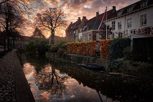 Sunset in the canals of Amersfoort