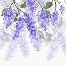 Vieille aquarelle pluie bleue par Floral Abstractions Aperçu