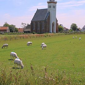 Kirche von Den Hoorn, Texel von Liselotte Helleman