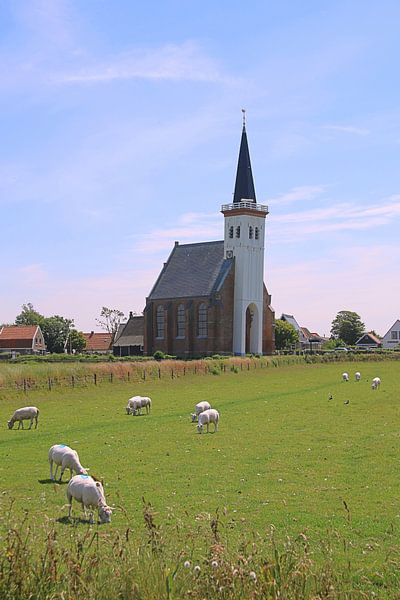 Kirche von Den Hoorn, Texel von Liselotte Helleman