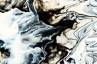 Zwart-wit en blauw schilderij van Rob Smit thumbnail