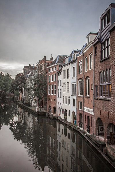 Old buildings Oudegracht Utrecht by Ramona Stravers