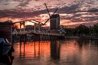 Molen de Put bij zonsondergang