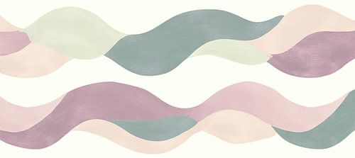 Composition de vagues douces et pastel