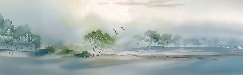 ZEN Art: Panorama Gelassene Landschaft von Studio Pieternel