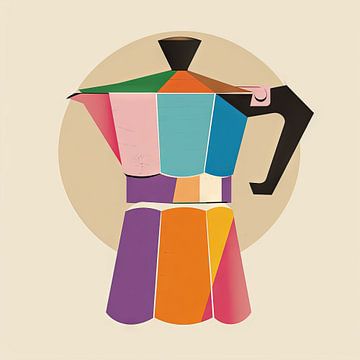 Abstracte Bialetti - Koffie van Poster Art Shop