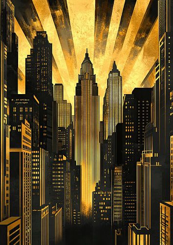 Art Deco New York Gold
