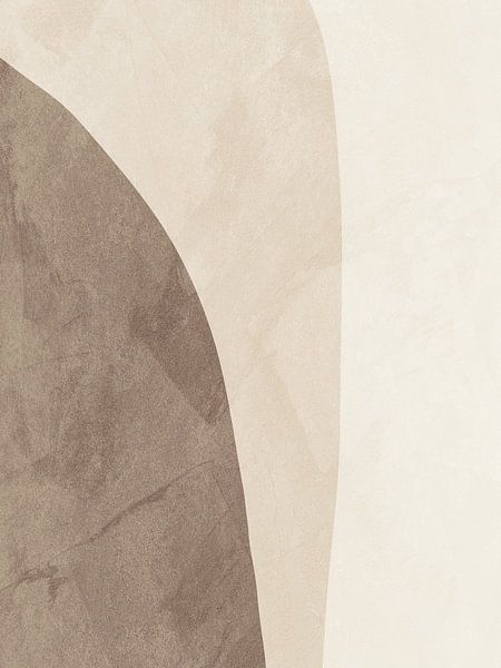 Organic geometric abstract art in earth tones by Online Arts