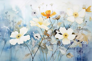 Gemälde mit Blumen 630093 von Wunderbare Kunst