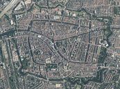 Luchtfoto van het centrum van Leiden van Maps Are Art thumbnail