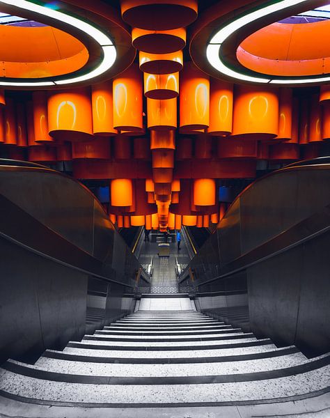 Brussels underground station by Dennis Donders