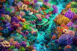 Kleurrijk onderwaterwereld met koraal van Imperial Art House