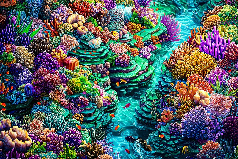 Colourful underwater world with coral by Imperial Art House