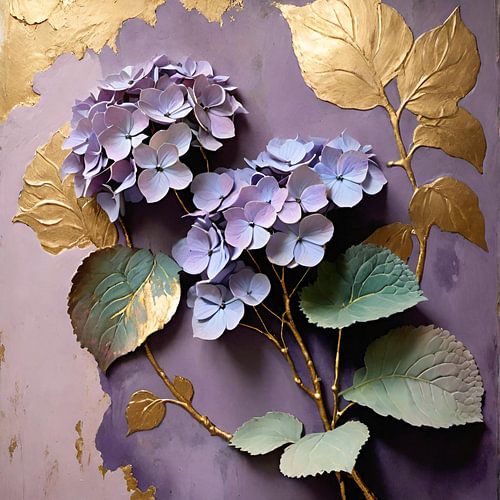 Œuvre d'art hortensia
