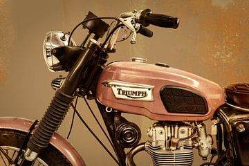 De oude Engelse Triumph motorfiets van Martin Bergsma