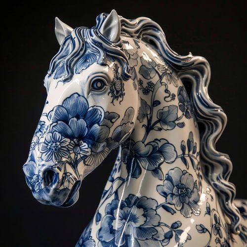 Delft Blue Horse Head