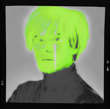 Motief Portret - Andy Warhol - Neon Film Cut