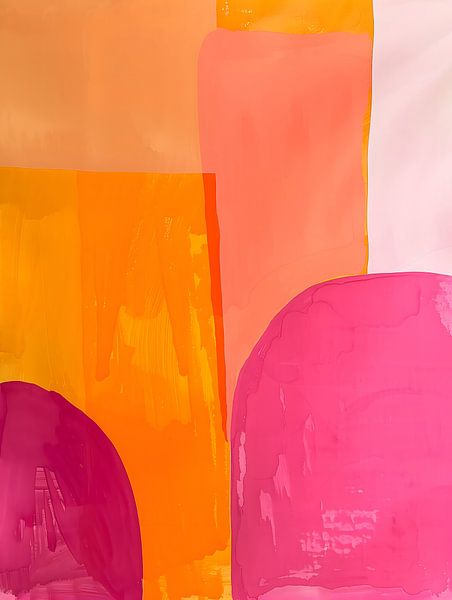 Orange Rosa Abstrakt von Gypsy Galleria