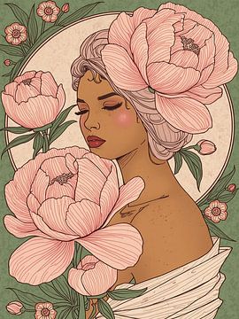 Blume und Frau von Giandra Safaraz