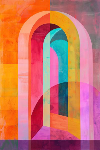 Neon Abstract Painting | Abstract Neon by Wonderful Art
