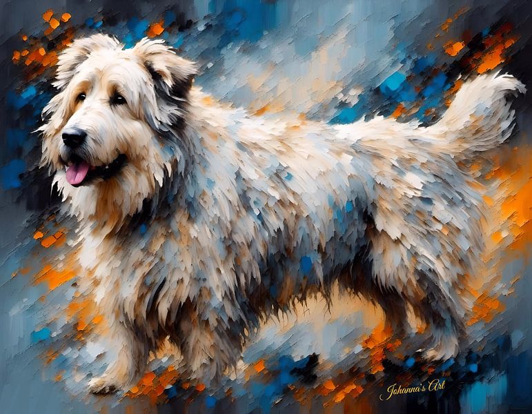 "Guardian of the Carpathians" - Romanian Mioritic Shepherd Dog Art by Johanna's Art by Johannas Art Creations