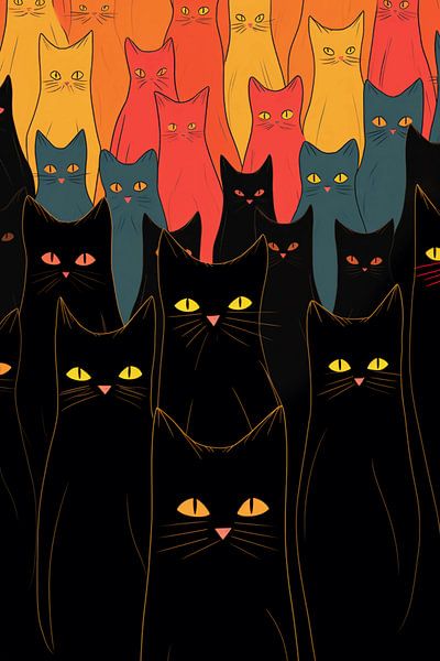 abstract cats by haroulita