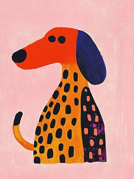 Abstract Dachshund Delight by Franka Poulain