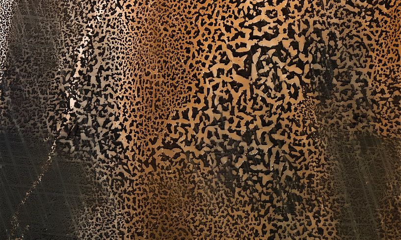 Modern surreal abstraction with organic texture Copper by Mad Dog Art