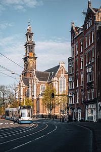 Raadhuisstraat mit Westerkerk, Amsterdam, Niederlande von Lorena Cirstea