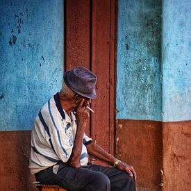 Old man on the street by Anajat Raissi