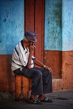 Old man on the street by Anajat Raissi