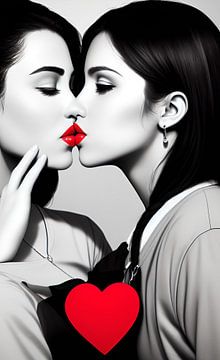 kissing girls van Knoetske