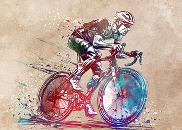 Wielersport kunst #fietser van JBJart Justyna Jaszke