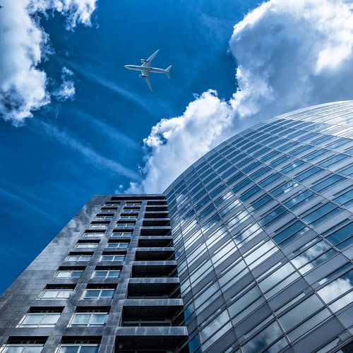 Blue Sky with Summer Flight