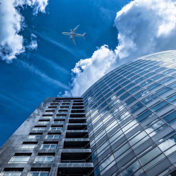 Blue Sky with Summer Flight by Michel Groen