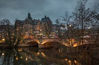 Avondsfeer in Marburg aan de Lahn