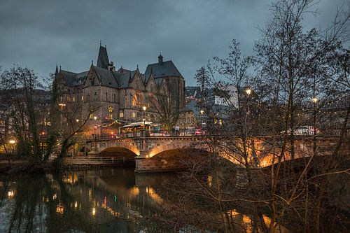 Avondsfeer in Marburg aan de Lahn